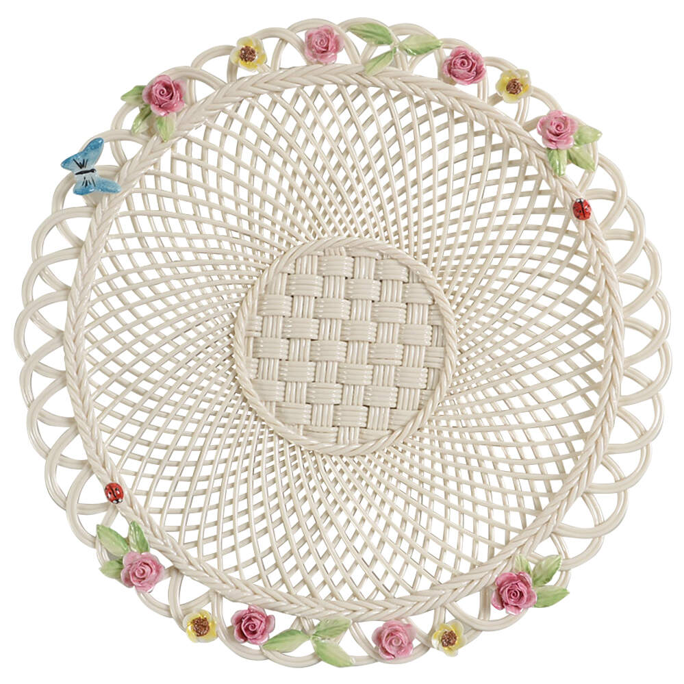 Basketware Summer Basket Plate by Belleek Pottery (Ireland)-1