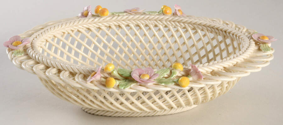 Basketware Cosmea Basket by Belleek Pottery (Ireland)-1