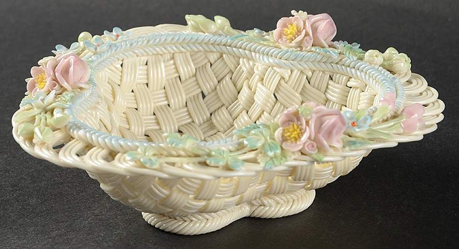 Basketware Erne Basket by Belleek Pottery (Ireland)-1
