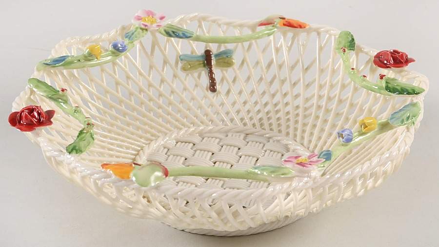 Basketware Four Seasons Basket by Belleek Pottery (Ireland)-1