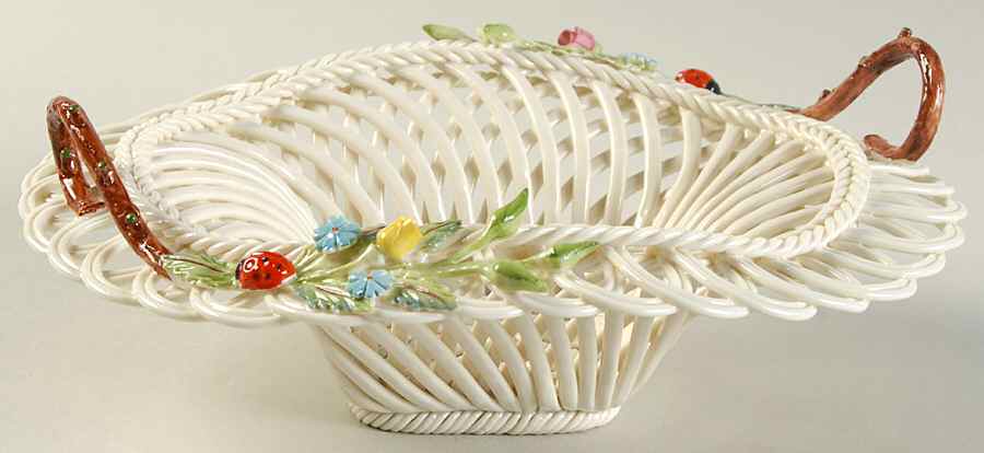 Basketware Ladybug Basket by Belleek Pottery (Ireland)-1