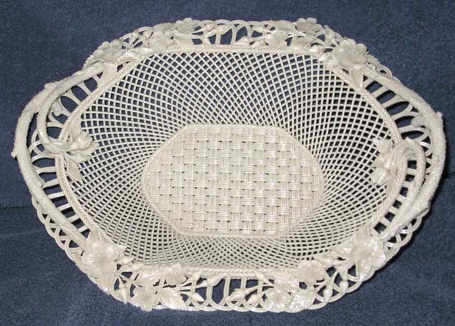 Basketware Plain Boston Basket by Belleek Pottery (Ireland)-1