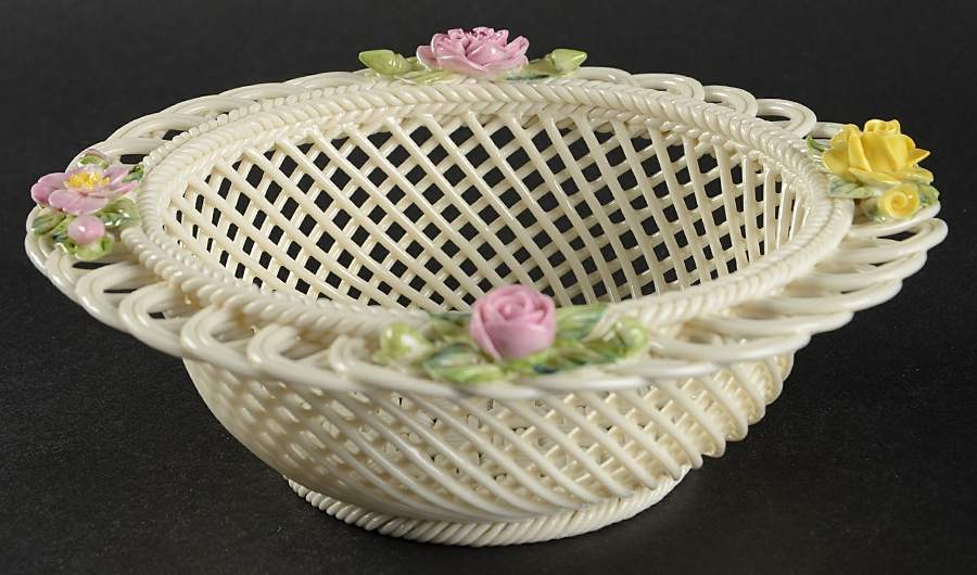 Basketware Spring 4 Seasons Basket by Belleek Pottery (Ireland)-1