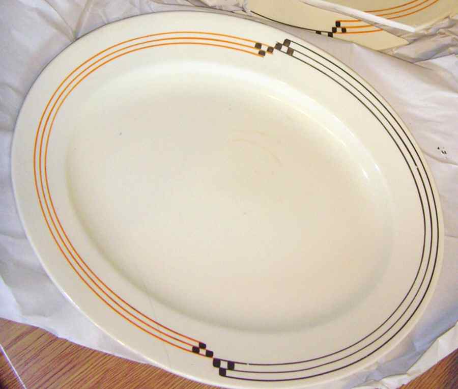 Zenith 12" Oval Serving Platter by Burgess & Leigh-1