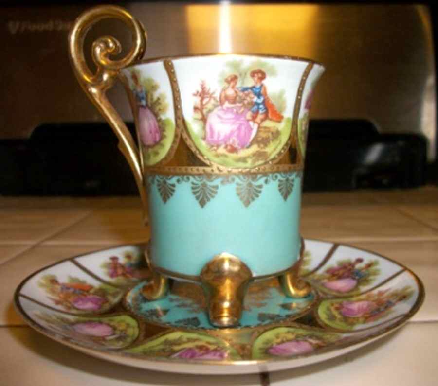 BAV465 Footed Cup & Saucer Set by Bavaria-1