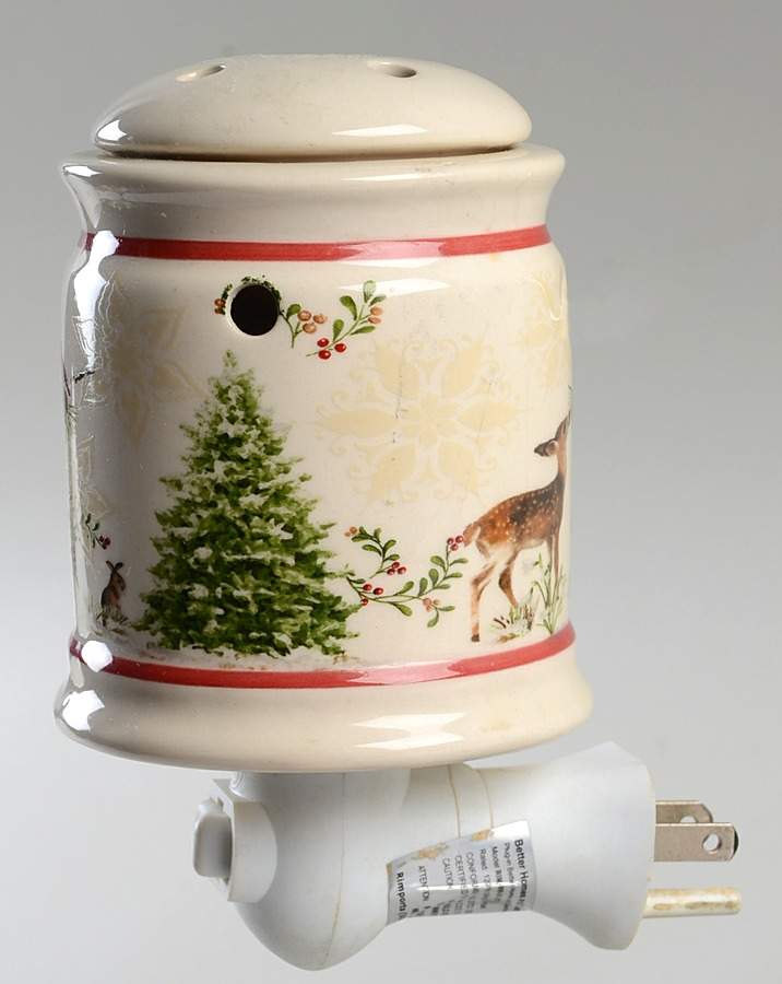 Winter Forest Wall Plug-In Wax Wamer & Lid by Better Homes and Gardens-1