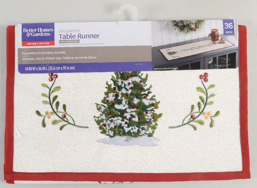 Winter Forest 14" x 36" Cloth Table Runner by Better Homes and Gardens-1