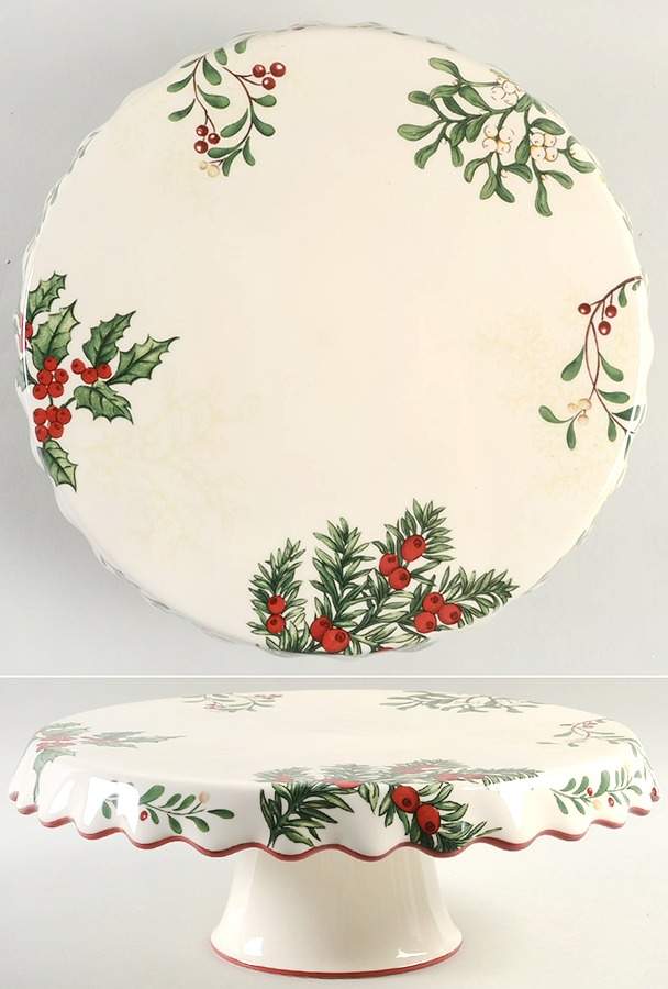 Winter Forest 12" Diameter Pedestal Cake Stand by Better Homes and Gardens-1