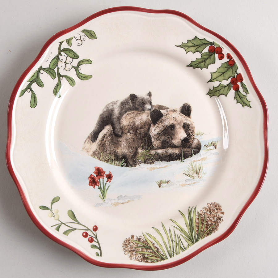 Better Homes & Gardens Winter Forest Salad Plate - 8.75" Ceramic Ironstone Plate, Microwave & Dishwasher Safe - View #8