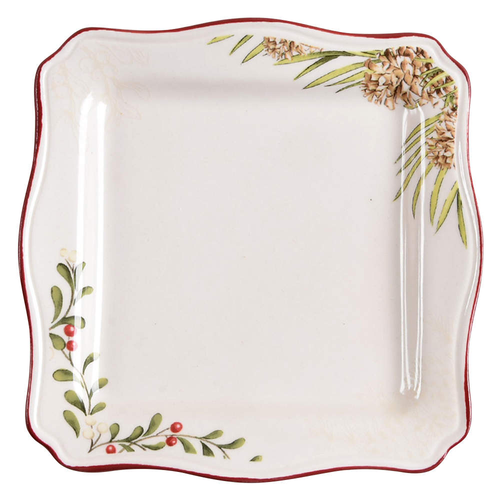 Winter Forest Square Appetizer Plate by Better Homes and Gardens-1
