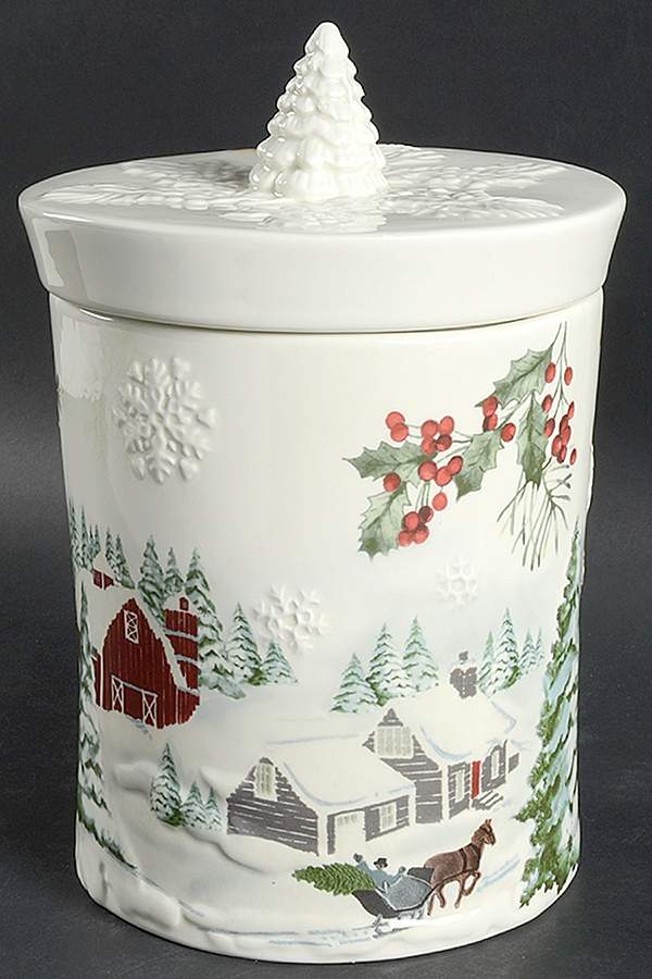 Winter Forest Cookie Jar & Lid by Better Homes and Gardens-1
