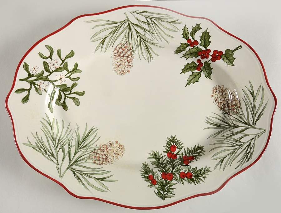 Winter Forest 17" Oval Serving Platter by Better Homes and Gardens-1