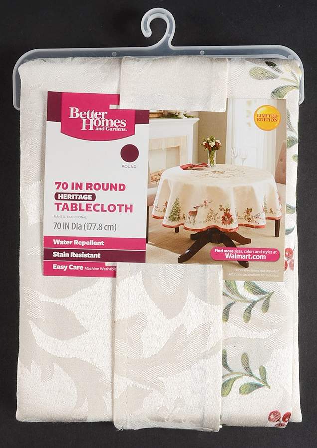 Winter Forest 70" Round Tablecloth by Better Homes and Gardens-1