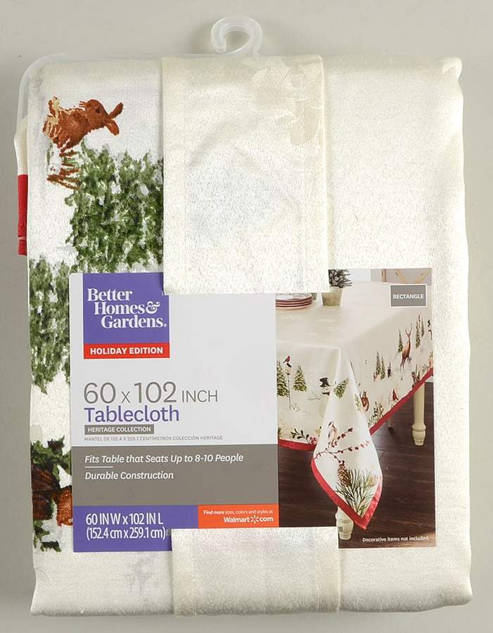Winter Forest 60" X 102" Rectangular Tablecloth by Better Homes and Gardens-1