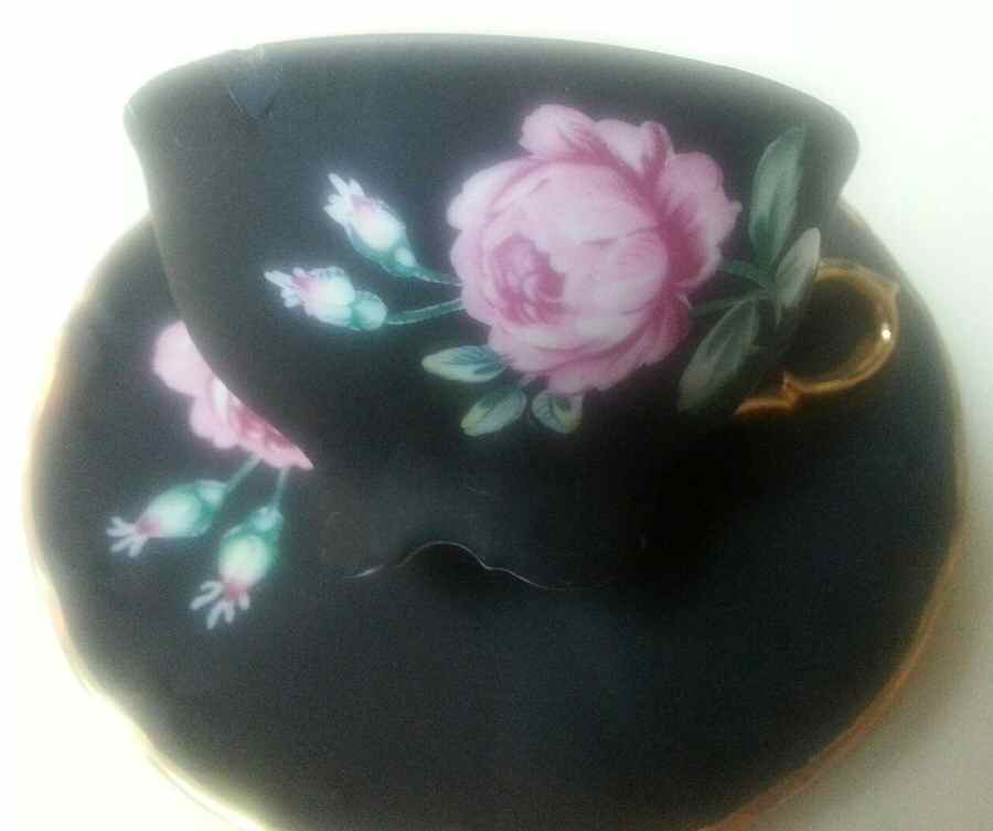 BTH264 Footed Cup & Saucer Set by Bareuther & Co-1