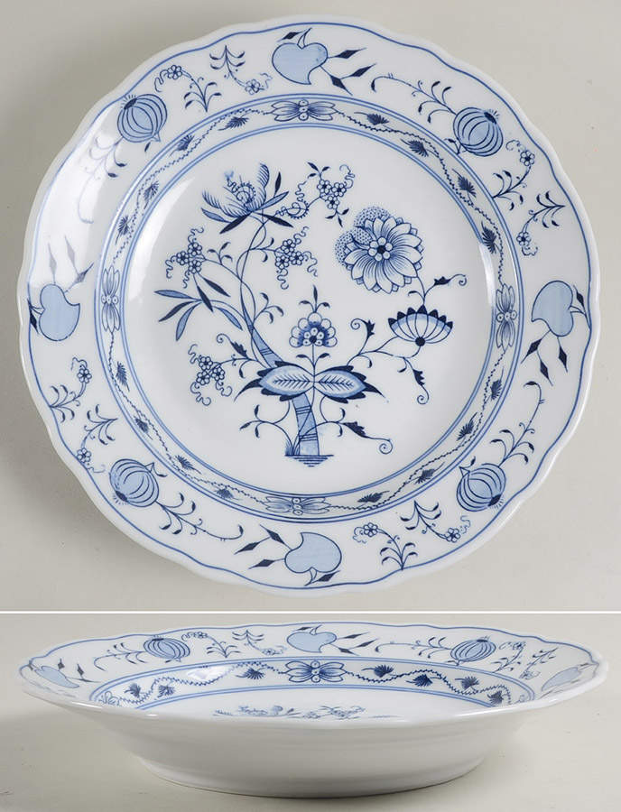 Blue Onion Large Rim Soup Bowl by Bloch & Co-1