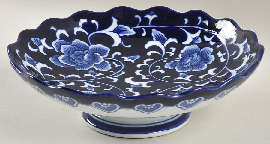 Asian Garden 10" Width Low Compote by Bombay-1