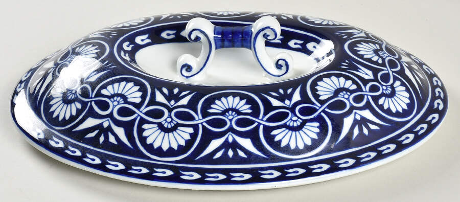 Asian Garden Lid for Oval Tureen by Bombay-1