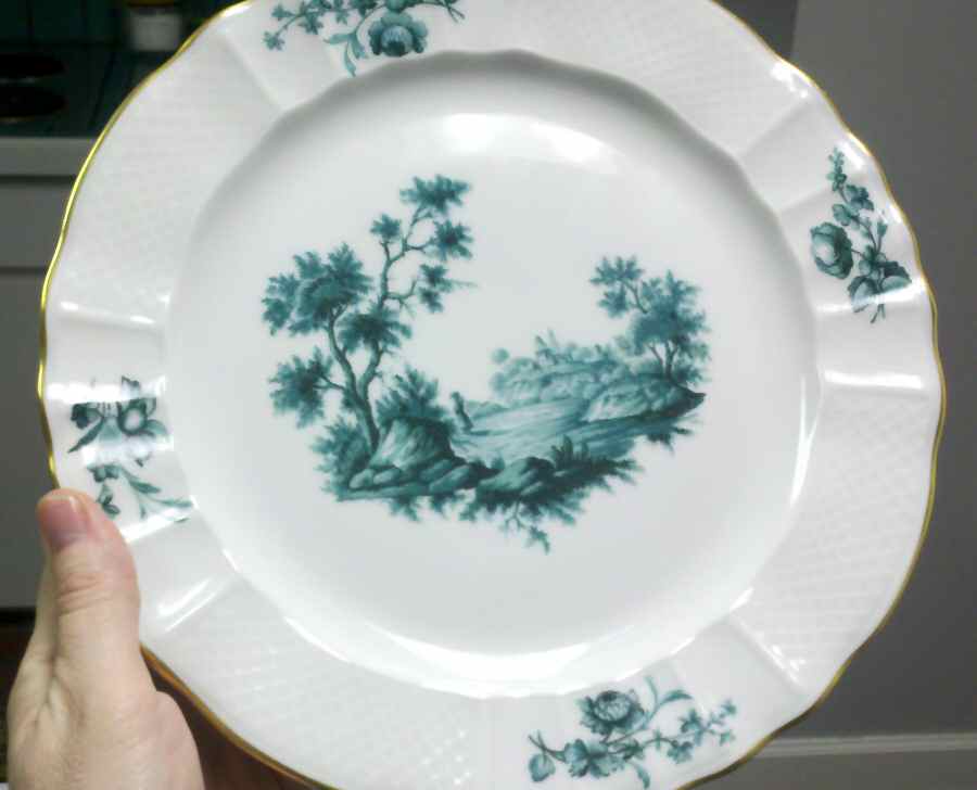 Vincennes Green Dinner Plate by Bernardaud-1