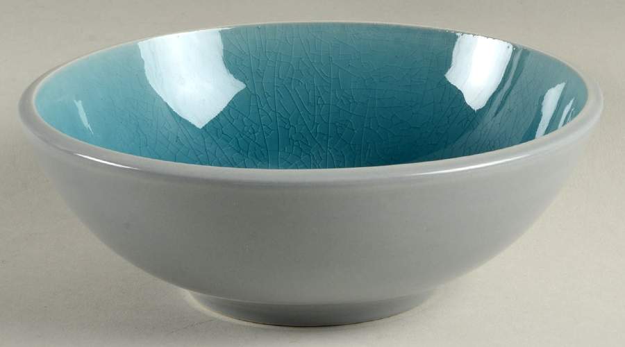 Canvas Crackle Teal Soup/Cereal Bowl by Baum Brothers-1