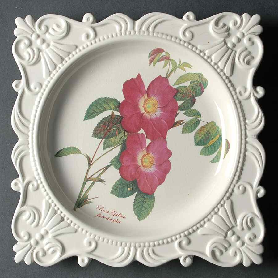 Redoute Rose (Embossed) Luncheon Plate by Baum Brothers-1