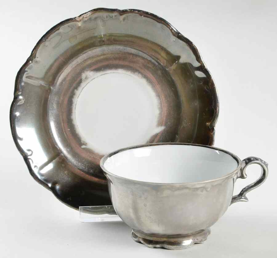 BTH266 Footed Cup & Saucer Set by Bareuther & Co-1
