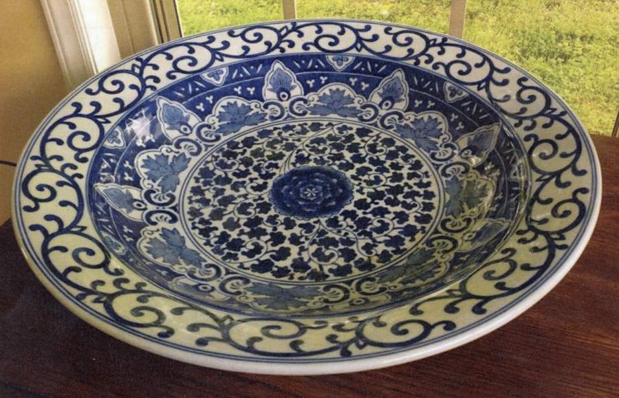 Asian Garden Deep Round Platter by Bombay-1