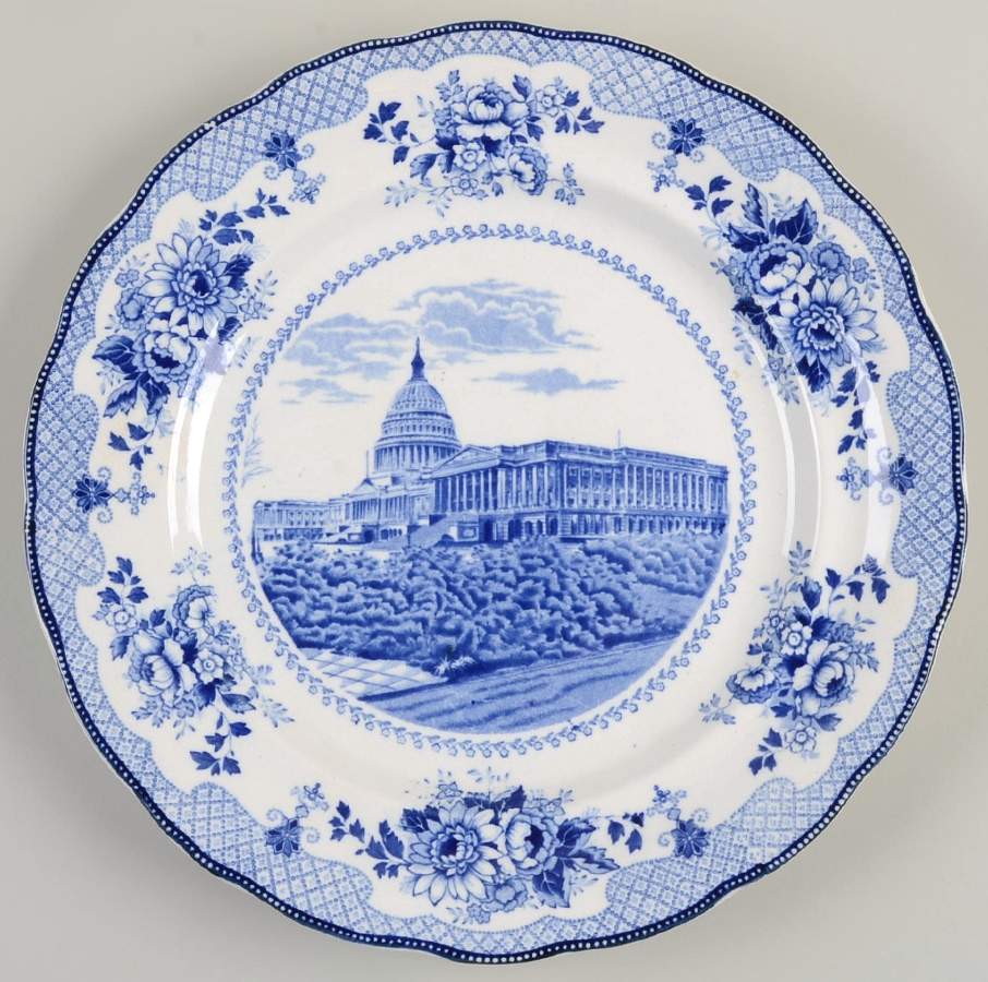 United States Capitol Dinner Plate by Buffalo Pottery-1