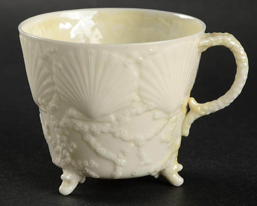 Shell Yellow Footed Cup by Belleek Pottery (Ireland)-1