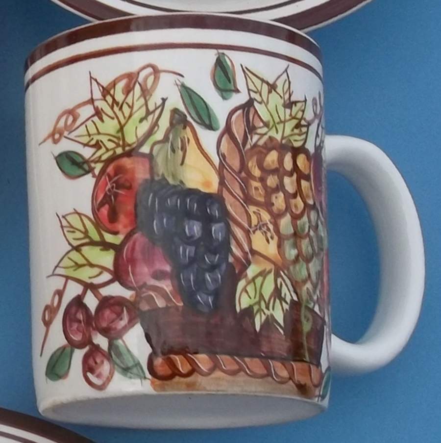 Mediterranean Fruit Bowl Mug by Baum Brothers-1