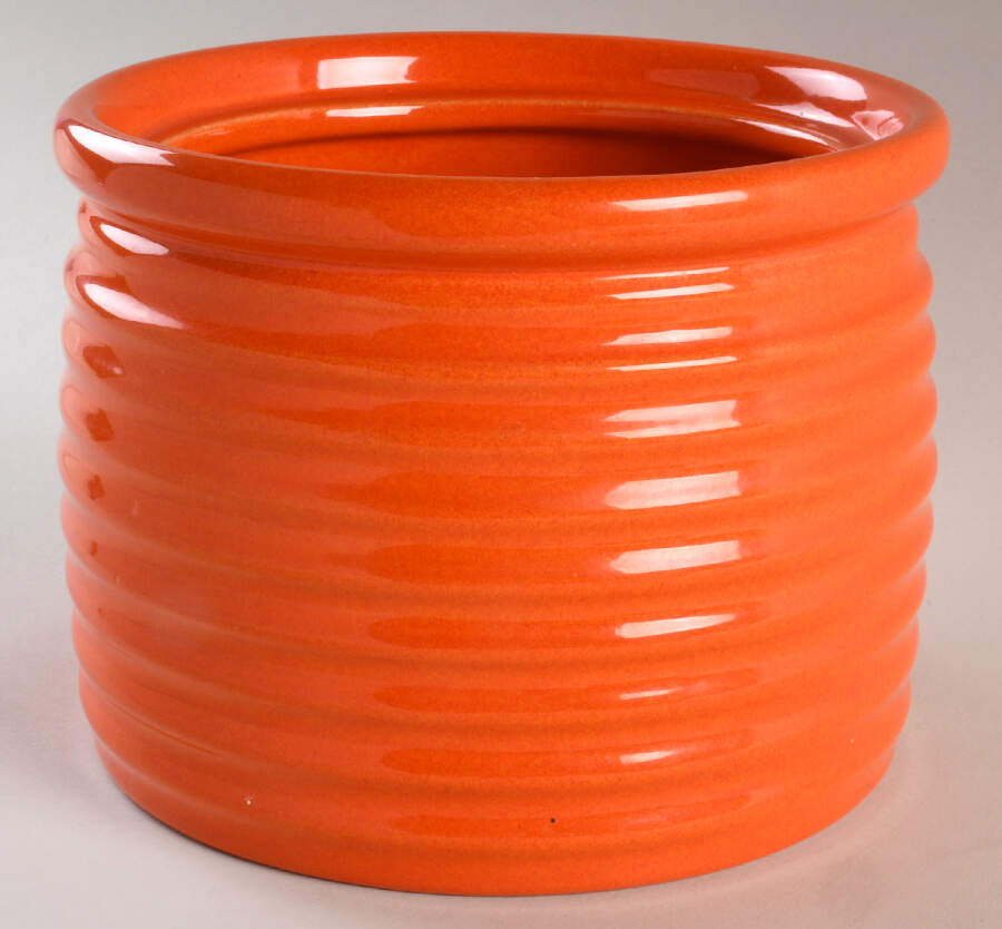 Ring Orange (New, Circa 2000) 6" Storage Jar No Lid by Bauer-1