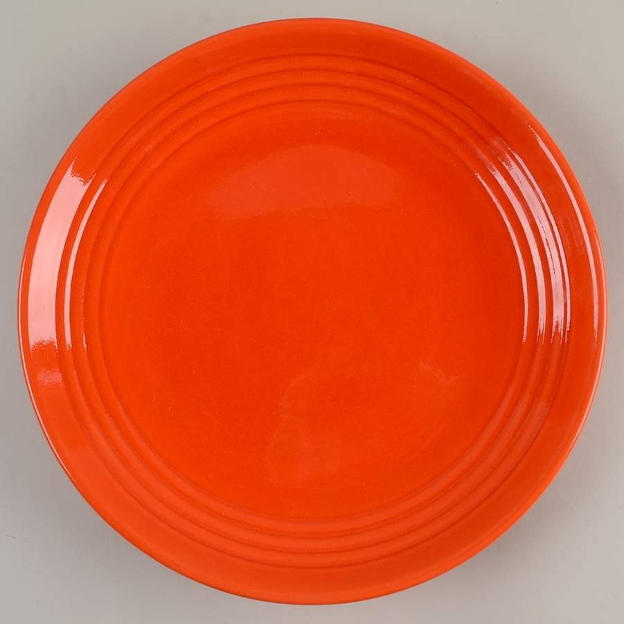 Ring Orange (New, Circa 2000) Dinner Plate by Bauer-1