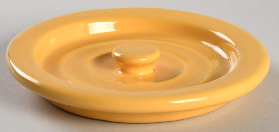 Ring Yellow (New, Circa 2000) Lid for 4" Storage Jar by Bauer-1