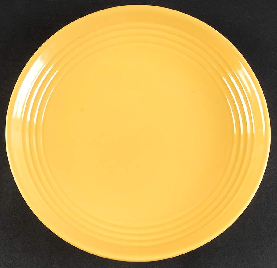 Ring Yellow (New, Circa 2000) Dinner Plate by Bauer-1