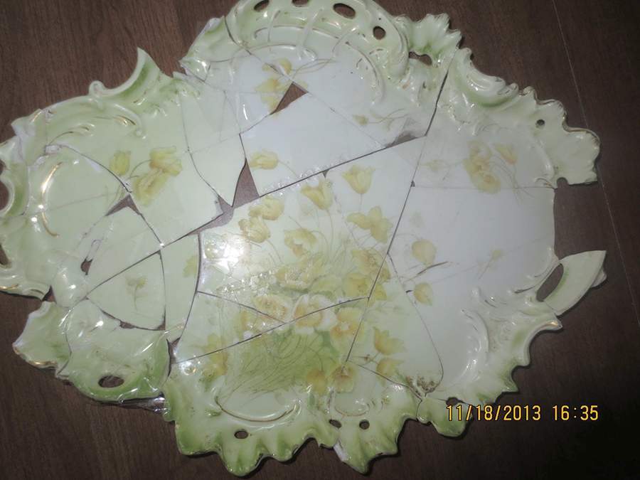 799-10 10" Pierced Plate by Germany-1