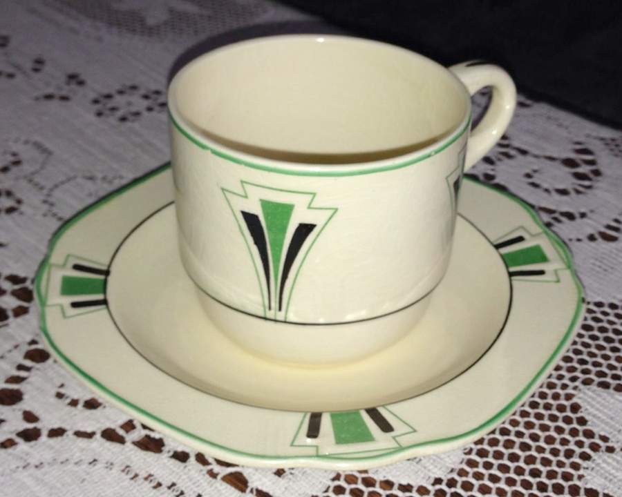 6463 Flat Cup & Saucer Set by Brexton (England)-1
