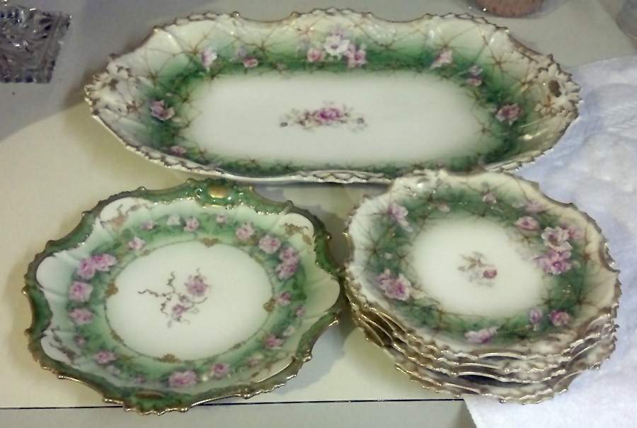 BOG148 Handled Cake Plate by George Borgfeldt-1
