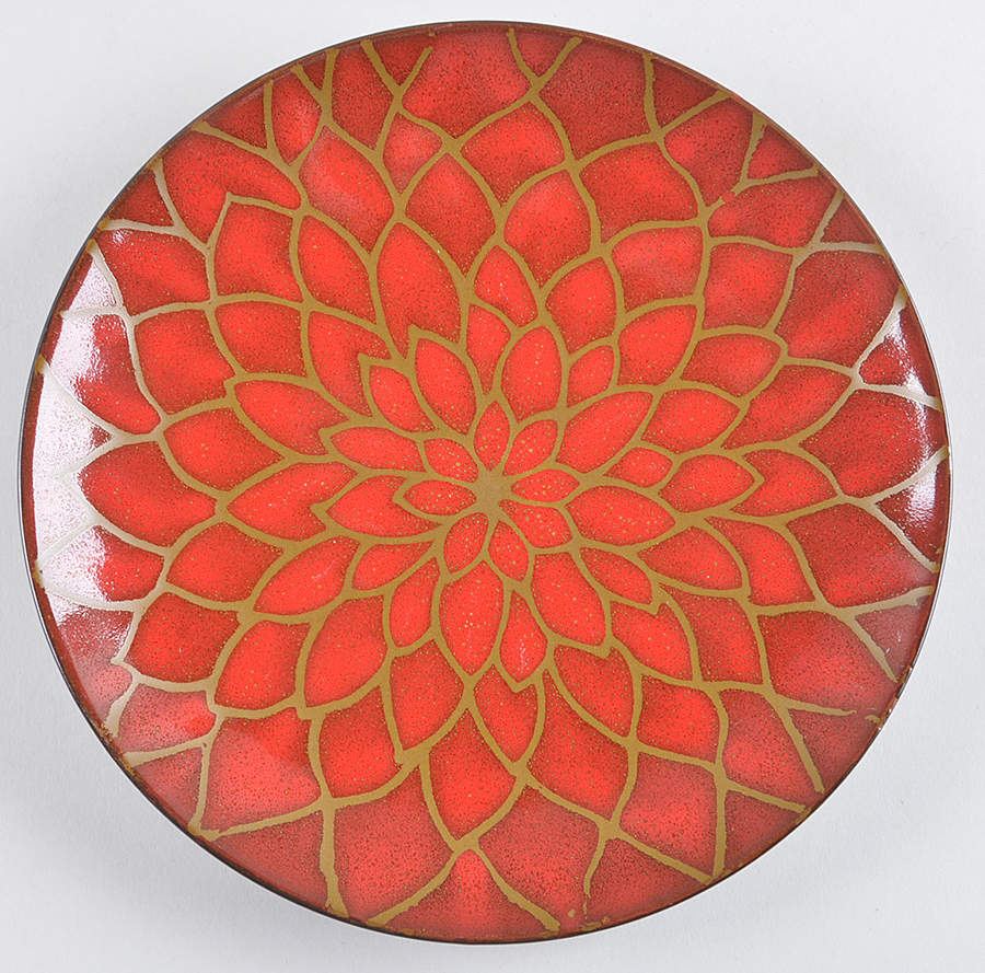 Dahlia Red Salad Plate by Baum Brothers-1