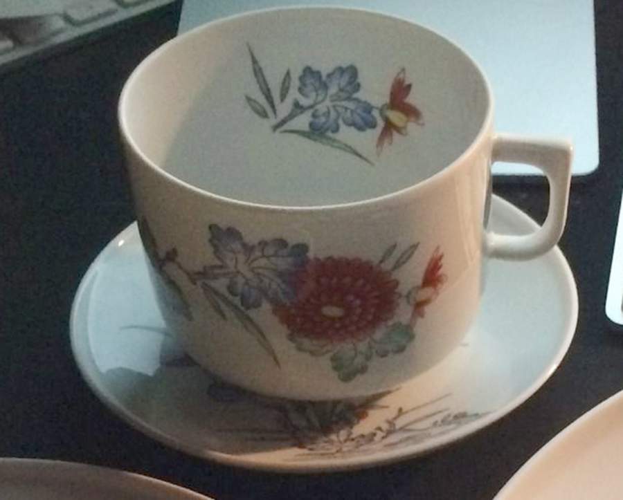 Coreen Footed Cup & Saucer Set by Bernardaud-1