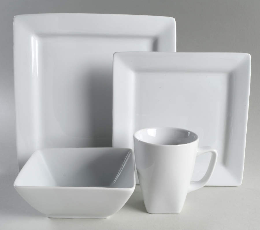 Whiteware (Square) Savion 4 Piece Place Setting by Better Homes and Gardens-1
