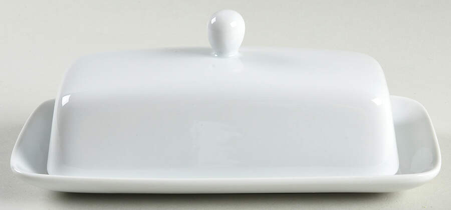 Whiteware (Square) Savion 1/4 Lb Covered Butter by Better Homes and Gardens-1