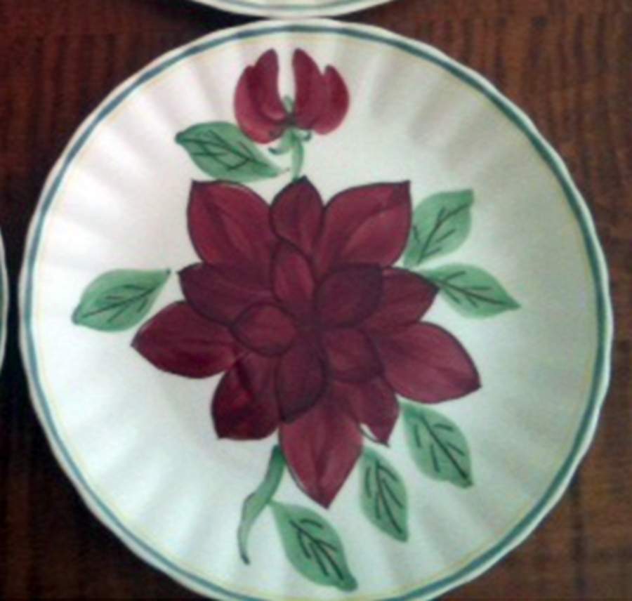 Garden Flowers Salad Plate by Blue Ridge Southern Pottery-1