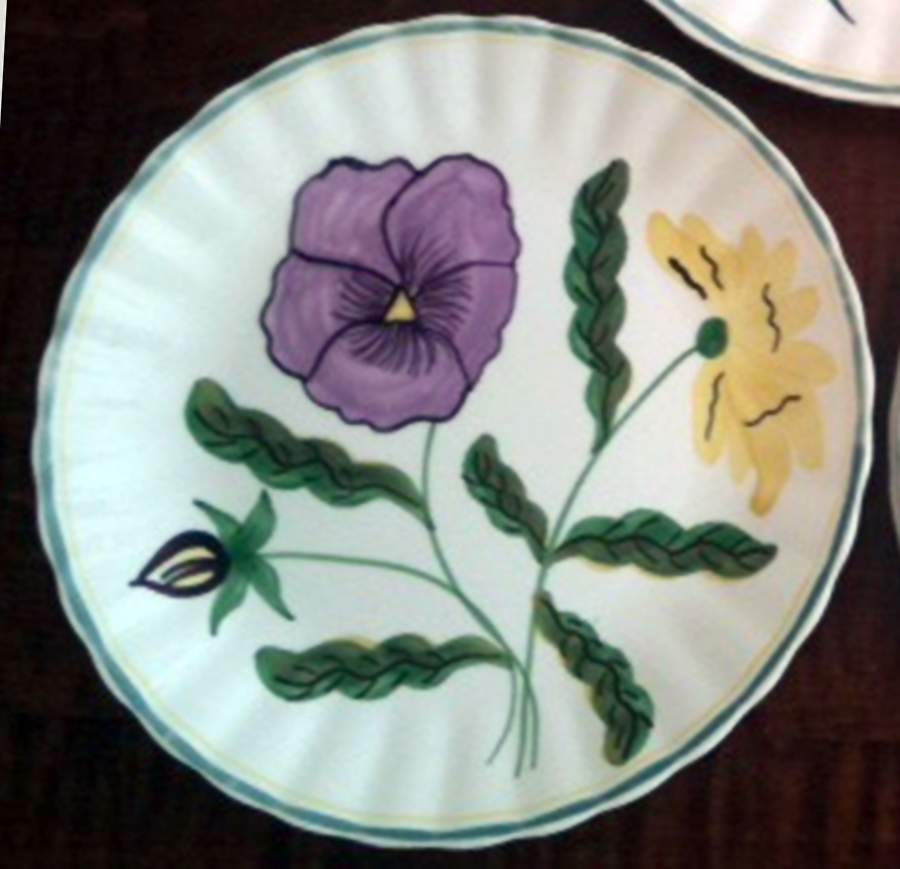 Garden Flowers Salad Plate by Blue Ridge Southern Pottery-1