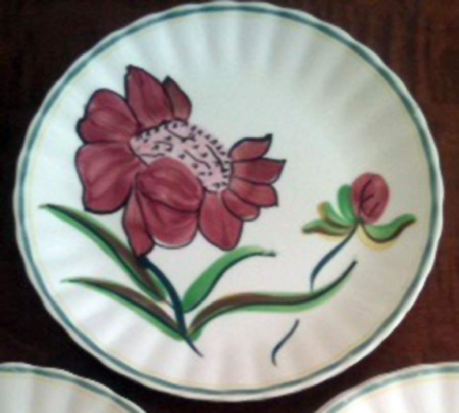 Garden Flowers Salad Plate by Blue Ridge Southern Pottery-1
