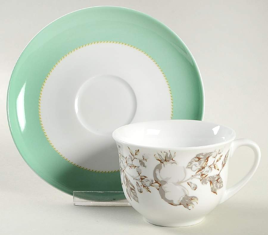 Fruitful Nectar Flat Cup & Saucer Set by BonJour-1