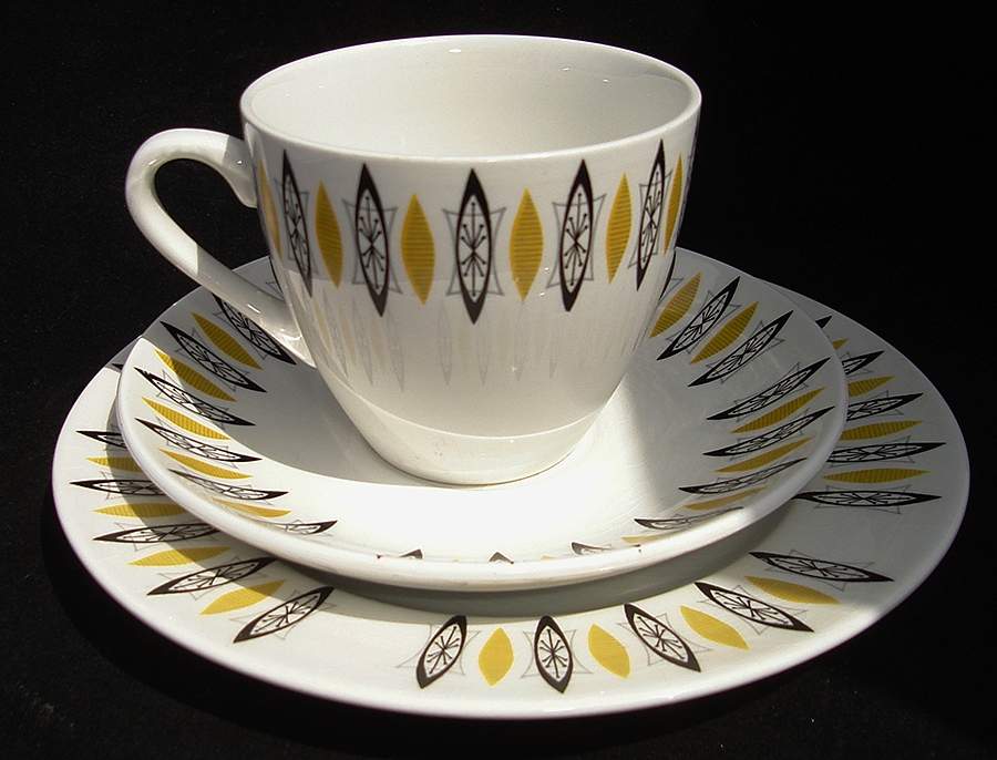 BAB38 Flat Cup & Saucer Set by Barker Bros Ltd-1