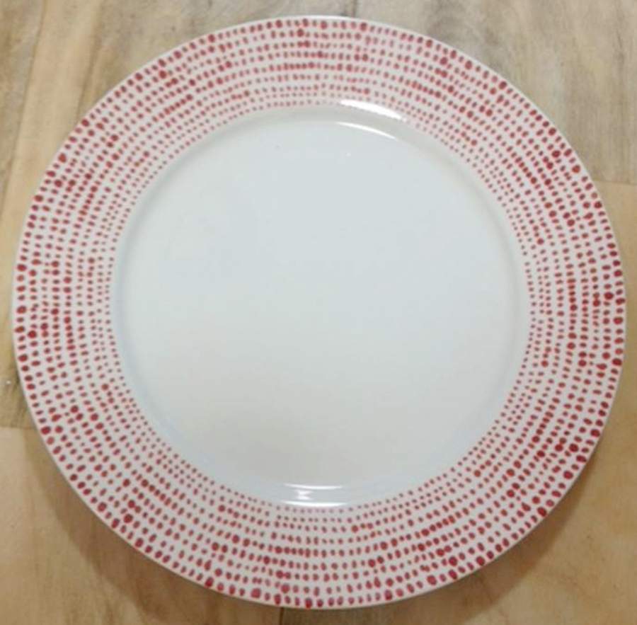 B1V1 Red Dinner Plate by Balvery-1