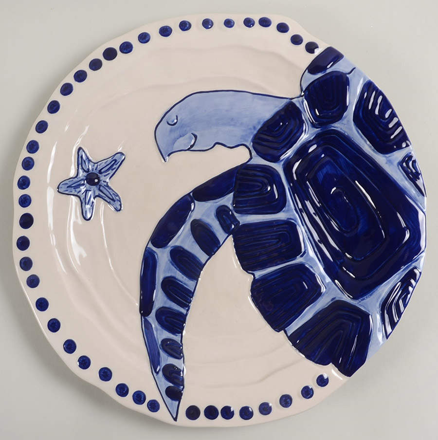 Magic Sea 14" Chop Plate (Round Platter) by Blue Sky-1