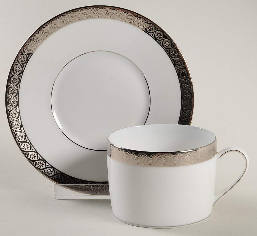 Torsade Flat Cup & Saucer Set by Bernardaud-1
