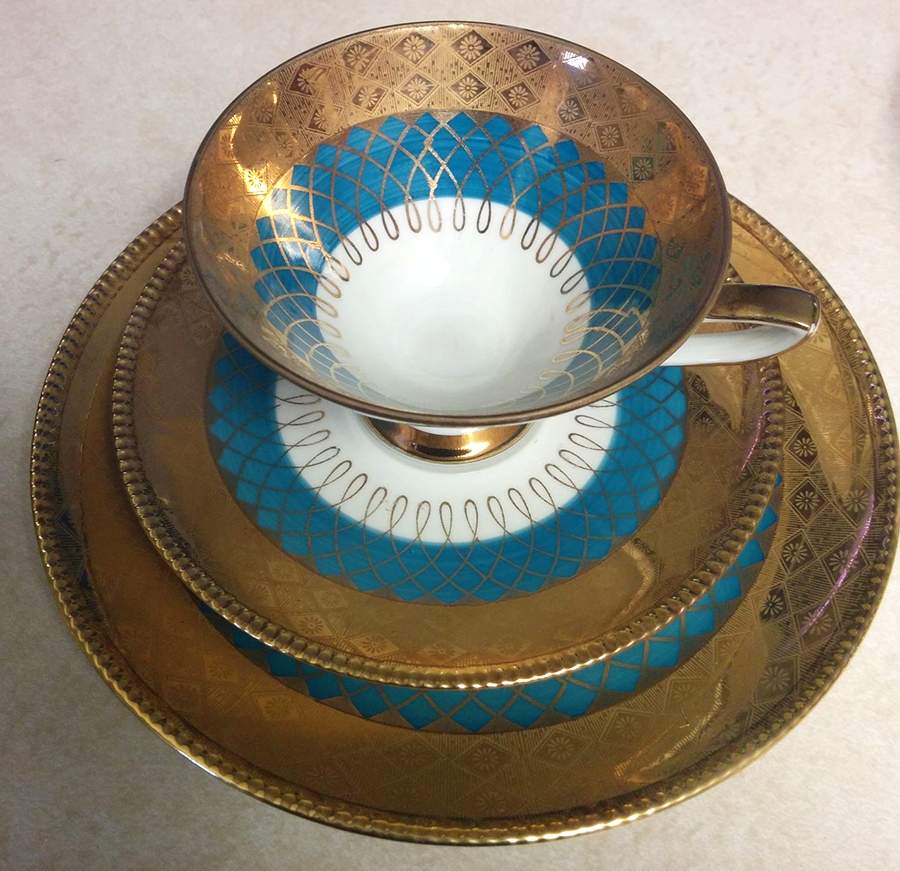 BAV518 Footed Cup & Saucer Set by Bavaria-1